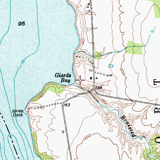 Topographic Map of Braisted Brook, VT
