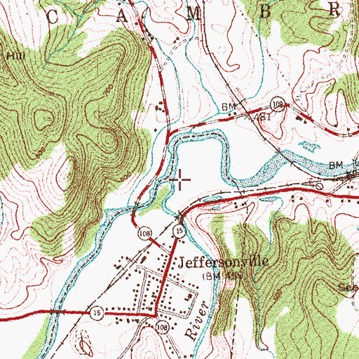 Topographic Map of Brewster River, VT