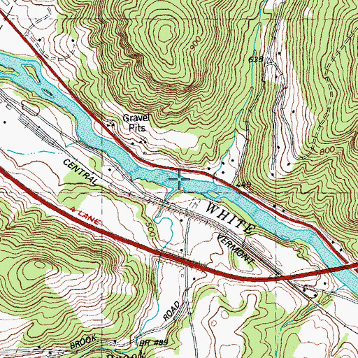 Topographic Map of Broad Brook, VT
