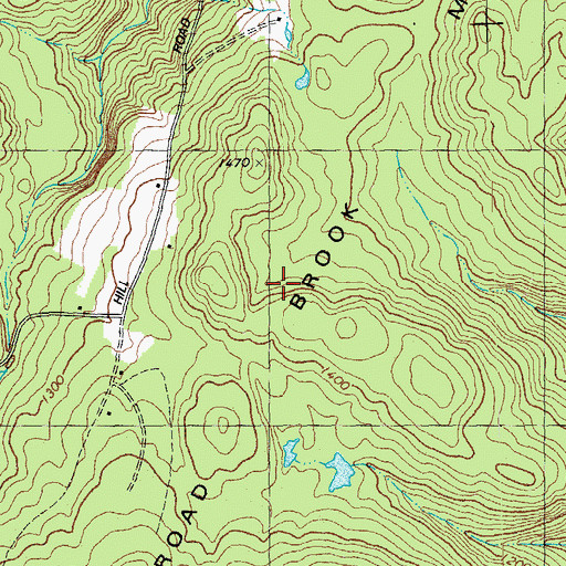 Topographic Map of Broad Brook Mountain, VT