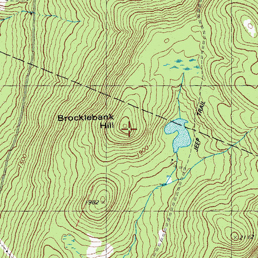 Topographic Map of Brocklebank Hill, VT