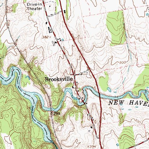 Topographic Map of Brooksville, VT