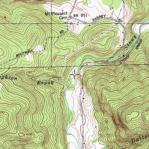 Topographic Map of Broughton Brook, VT