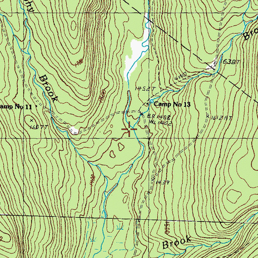 Topographic Map of Brouillard Brook, VT
