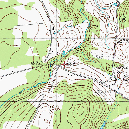 Topographic Map of Brown School, VT