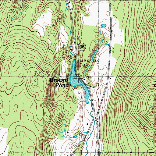 Topographic Map of Browns Pond, VT