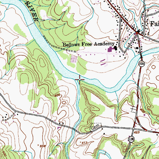 Topographic Map of Browns River, VT