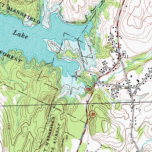 Topographic Map of Bryant Brook, VT