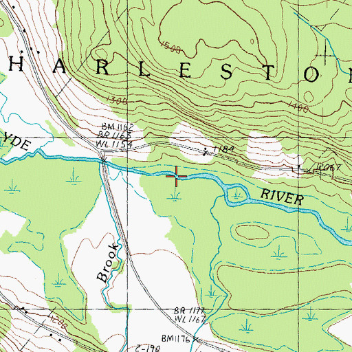 Topographic Map of Buck Brook, VT