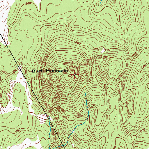 Topographic Map of Buck Mountain, VT