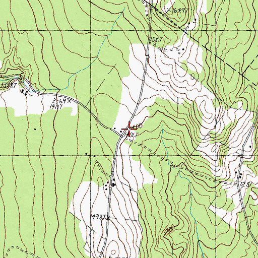 Topographic Map of Bundy School, VT