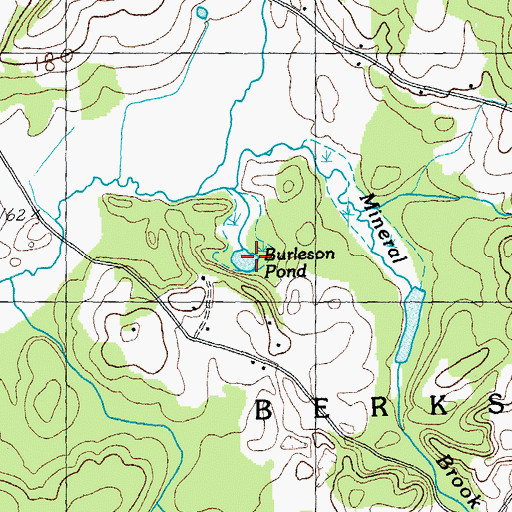 Topographic Map of Burleson Pond, VT