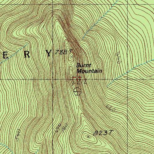 Topographic Map of Burnt Mountain, VT