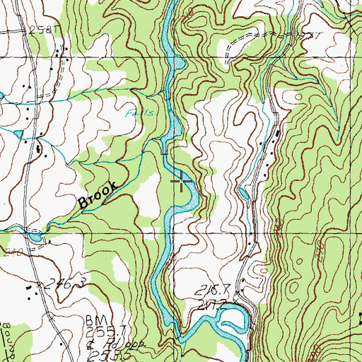 Topographic Map of Buybee Brook, VT