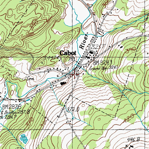 Topographic Map of Cabot, VT