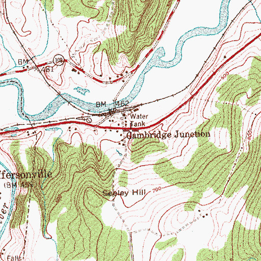 Topographic Map of Cambridge Junction, VT