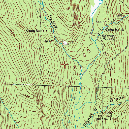 Topographic Map of Camp Number Eleven, VT