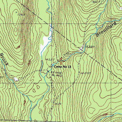 Topographic Map of Camp Number Thirteen, VT