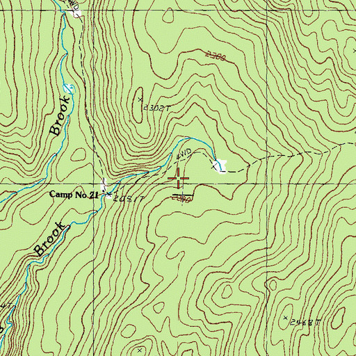 Topographic Map of Camp Number Twentyone, VT