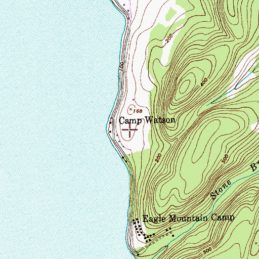 Topographic Map of Camp Watson, VT