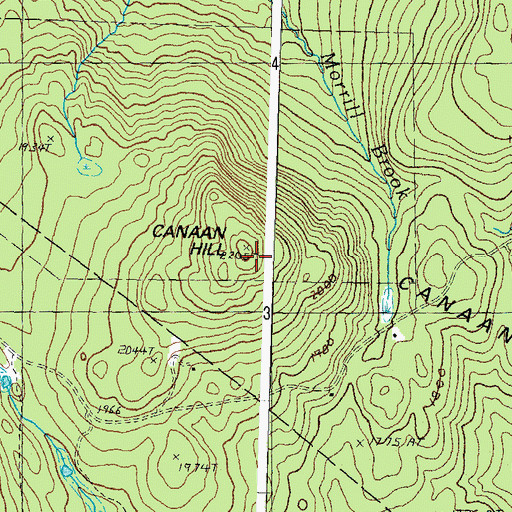 Topographic Map of Canaan Hill, VT