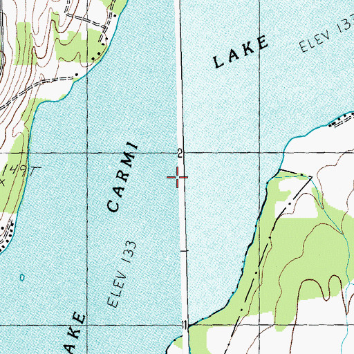 Topographic Map of Lake Carmi, VT