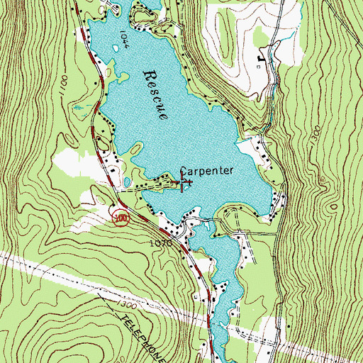 Topographic Map of Carpenter Point, VT