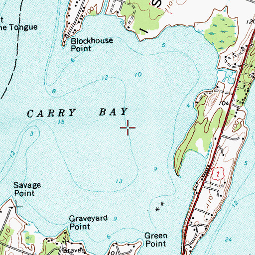 Topographic Map of Carry Bay, VT