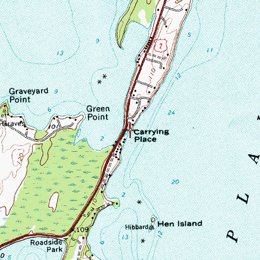 Topographic Map of Carrying Place, VT