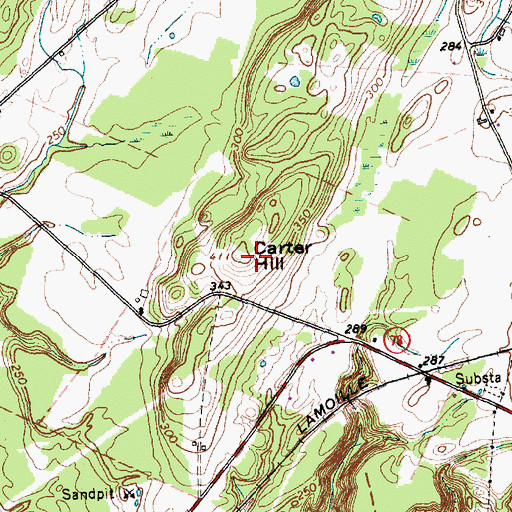 Topographic Map of Carter Hill, VT