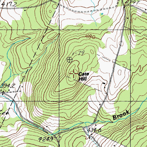 Topographic Map of Cate Hill, VT