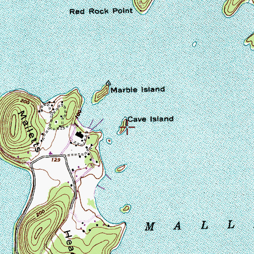 Topographic Map of Cave Island, VT