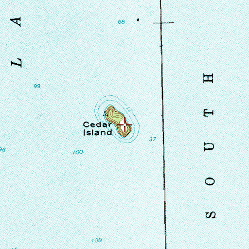 Topographic Map of Cedar Island, VT