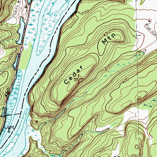 Topographic Map of Cedar Mountain, VT