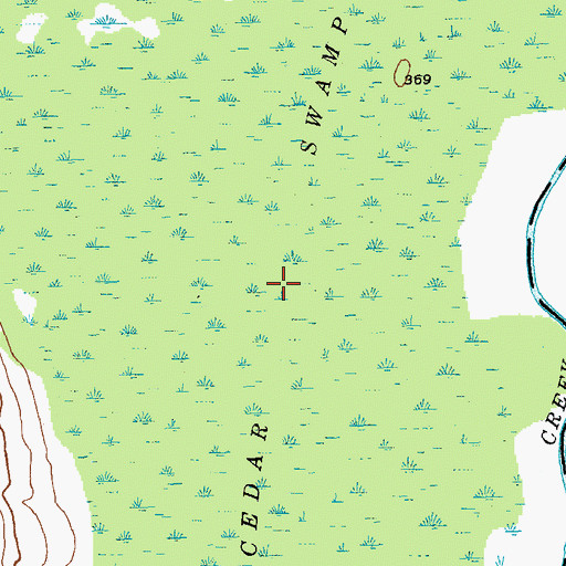 Topographic Map of Cedar Swamp, VT