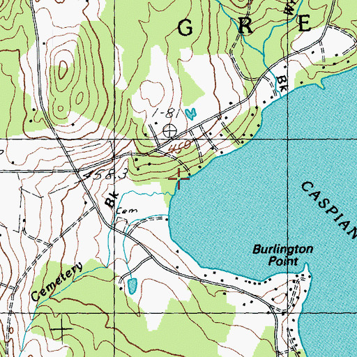 Topographic Map of Cemetery Brook, VT