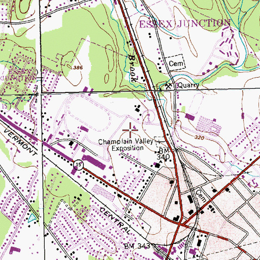 Topographic Map of Champlain Valley Exposition, VT
