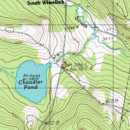 Topographic Map of Chandler School, VT