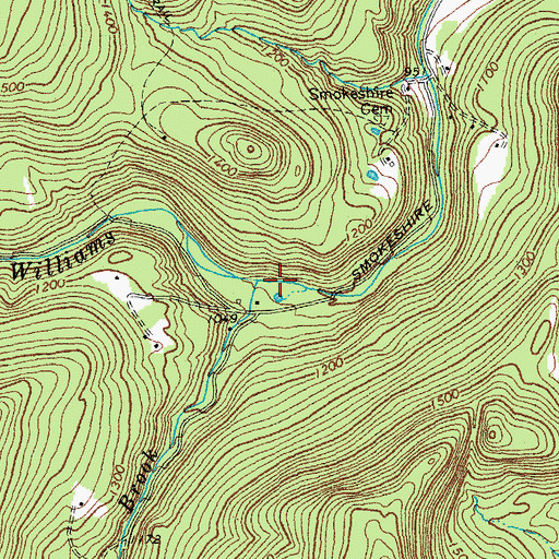 Topographic Map of Chase Brook, VT