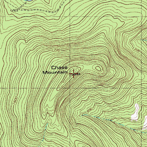 Topographic Map of Chase Mountain, VT