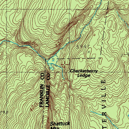 Topographic Map of Checkerberry Ledge, VT