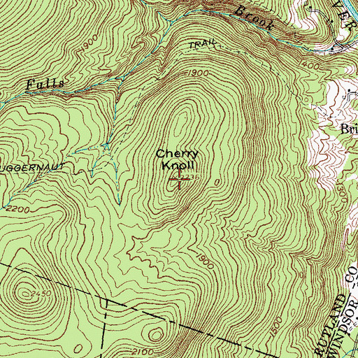 Topographic Map of Cherry Knoll, VT