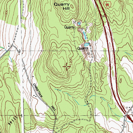 Topographic Map of Christian Hill, VT