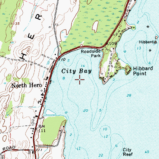 Topographic Map of City Bay, VT