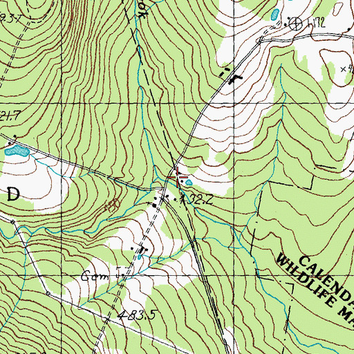 Topographic Map of Clark Brook, VT