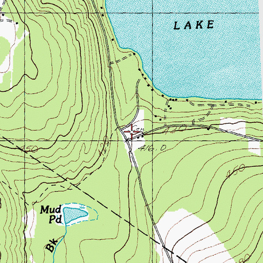 Topographic Map of Clark Cemetery, VT