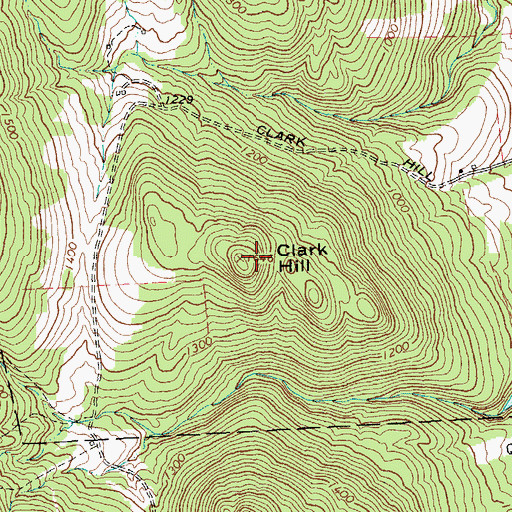 Topographic Map of Clark Hill, VT