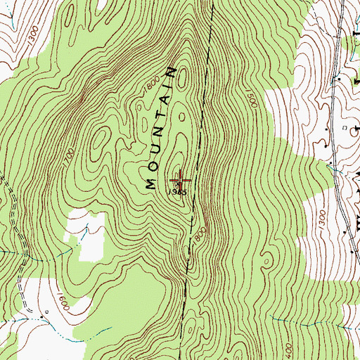 Topographic Map of Clark Mountain, VT