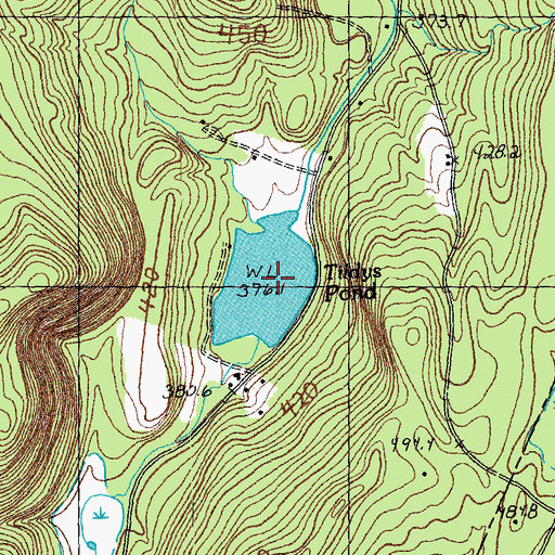 Topographic Map of Clarks Pond, VT