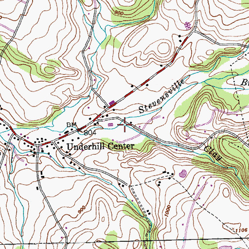 Topographic Map of Clay Brook, VT